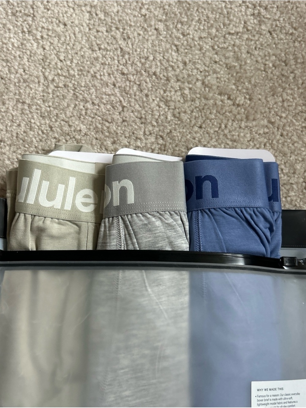 NWT Size S LULULEMON Men's ALWAYS IN MOTION BOXER BRIEF LONG 7“ 3 Pack